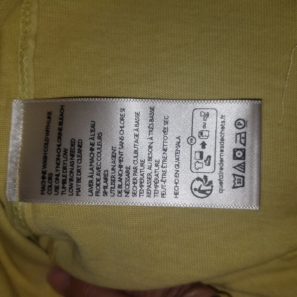 Free People Devon Tee Pampas Yellow XS NWT - Picture 6 of 7